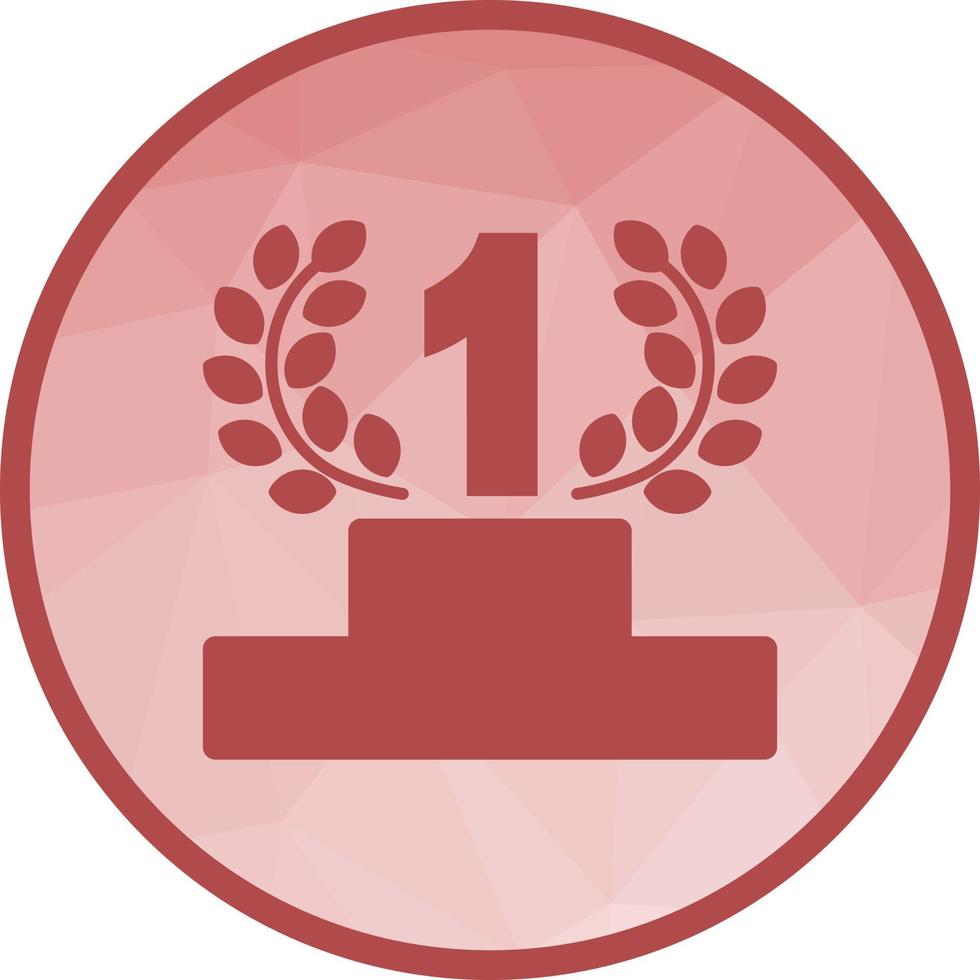 First Position Low Poly Background Icon vector