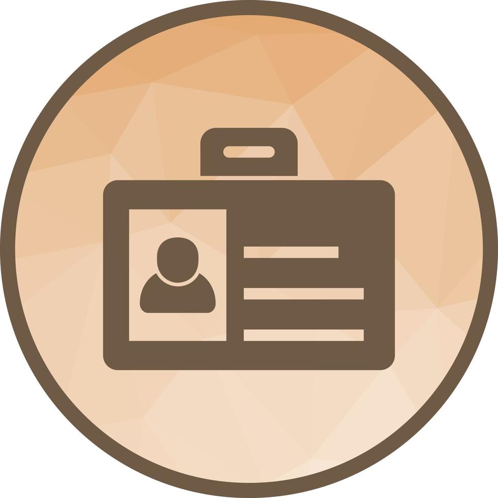 Identity Card Low Poly Background Icon vector