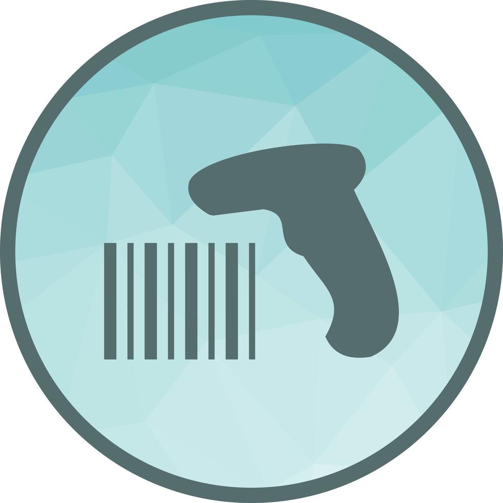 Bar Code Reader Low Poly Background Icon vector