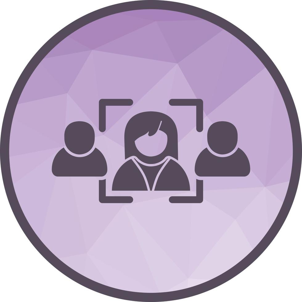 Select Candidate Low Poly Background Icon vector