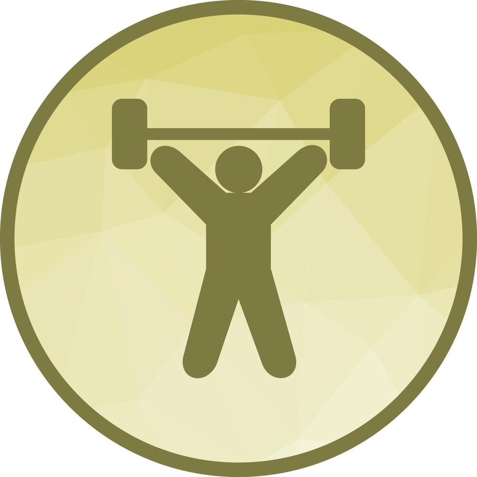 Weight Lifting Person Low Poly Background Icon vector