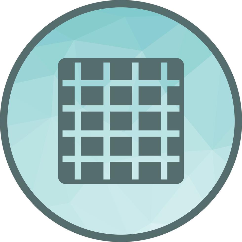 Grid On Low Poly Background Icon vector