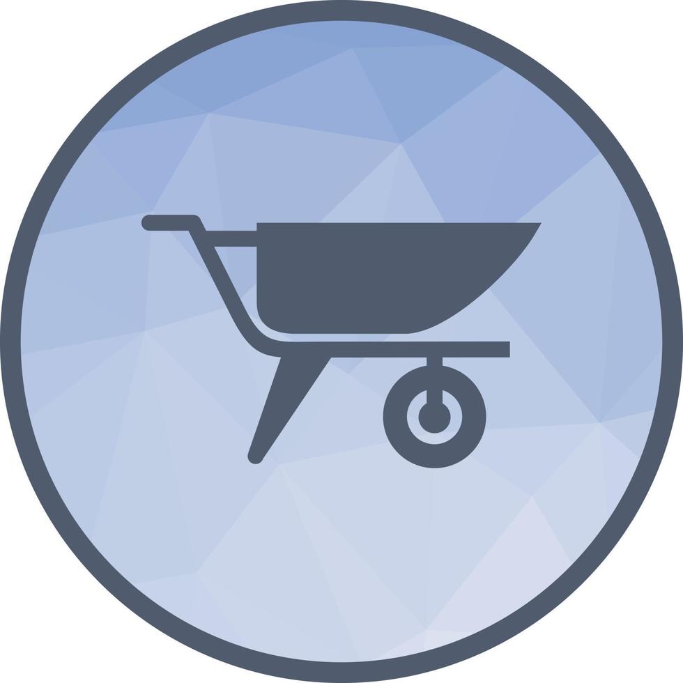 Cement Trolley Low Poly Background Icon vector