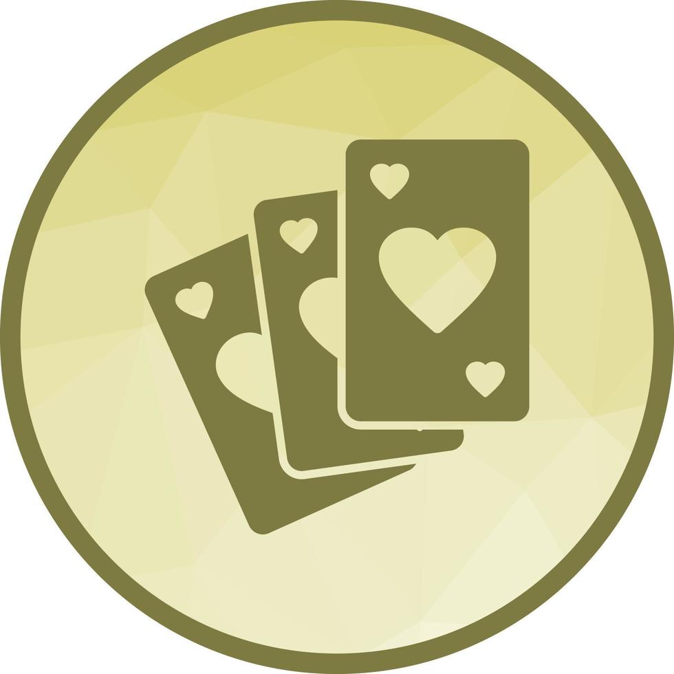 Deck of Cards Low Poly Background Icon vector