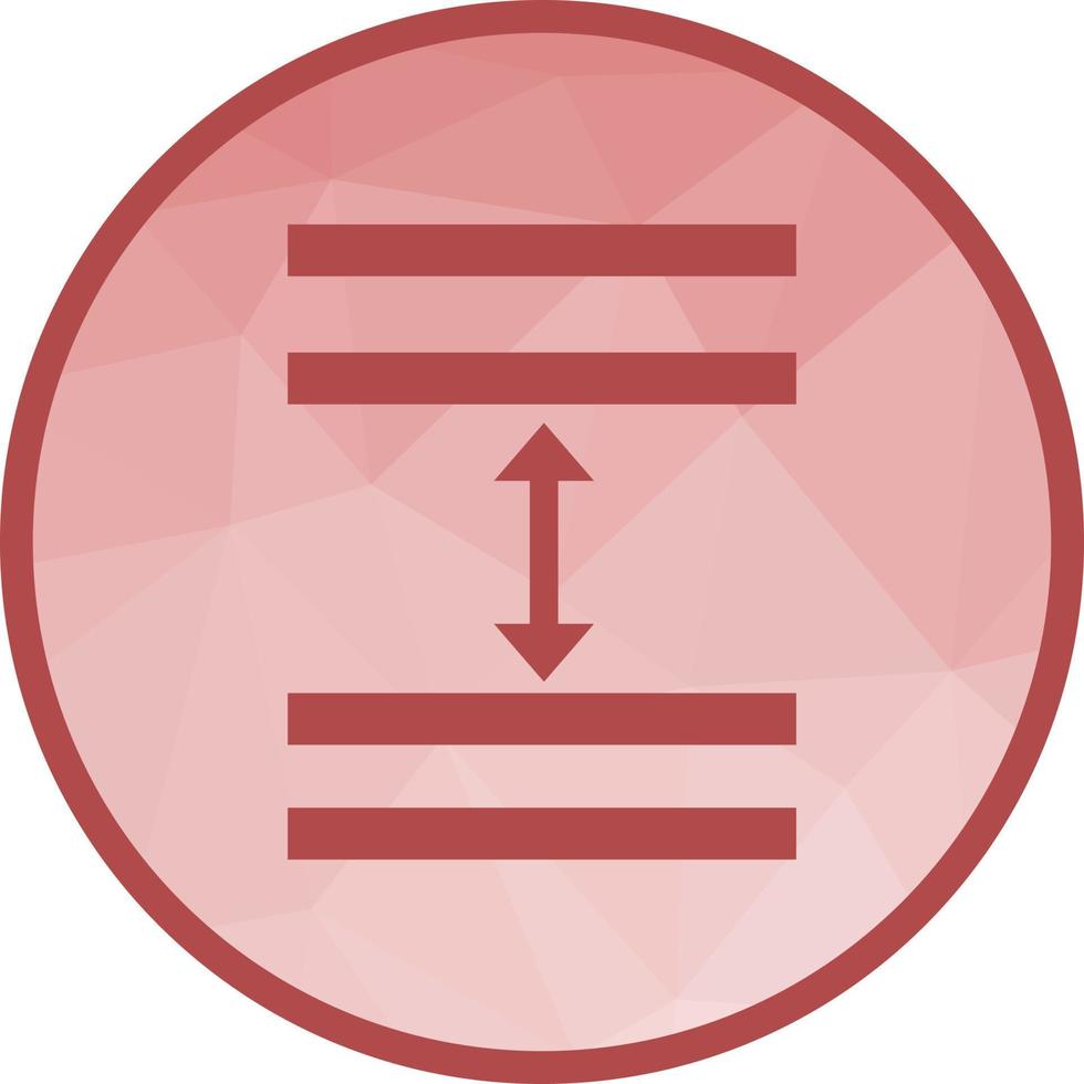 Line Spacing Low Poly Background Icon vector
