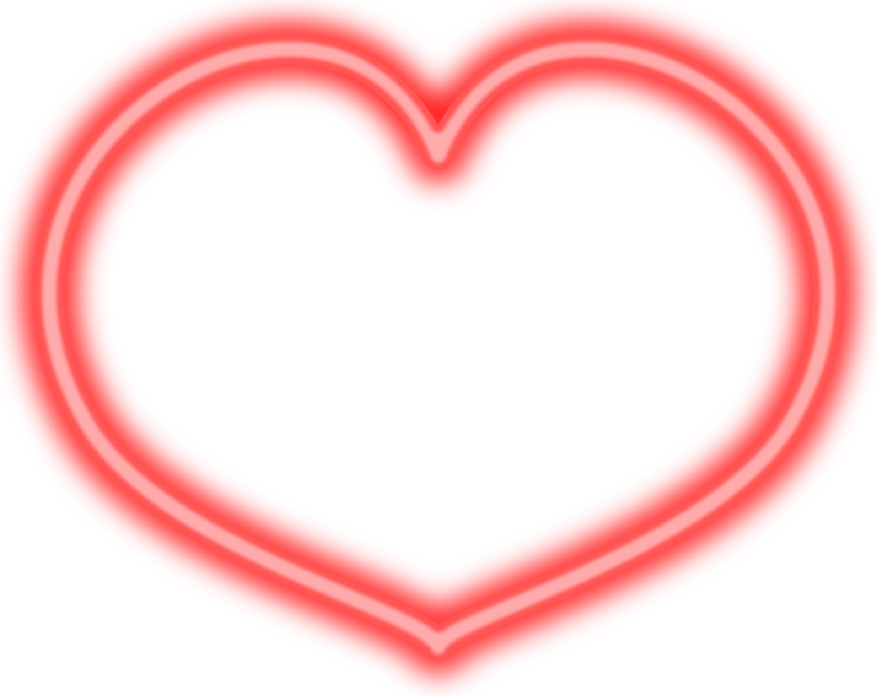 forma de amor neon vermelho png