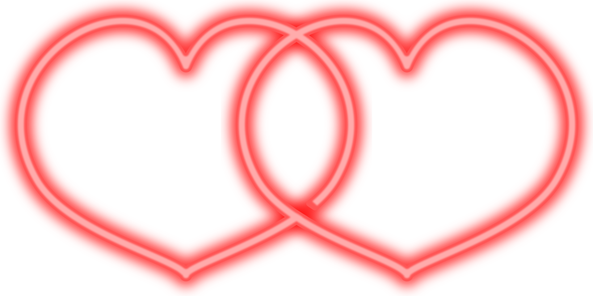 forma de amor neon vermelho png