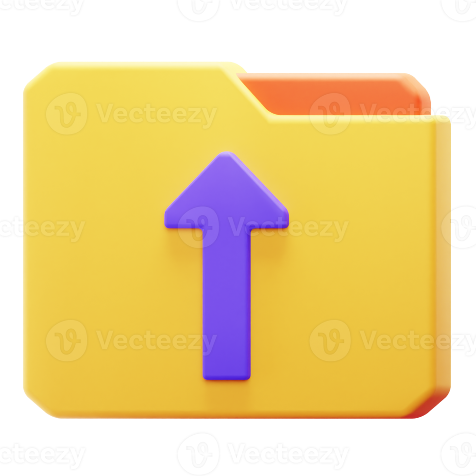 3D Render Upload Folder Icon png