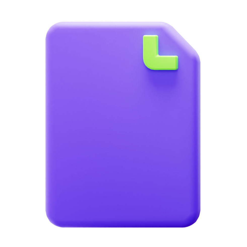 3D Render File Document Icon png