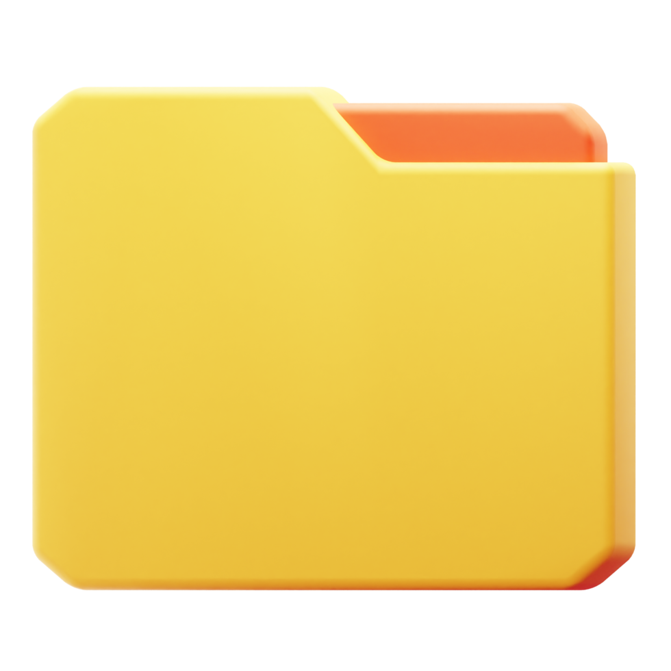 3D Render Document Folder Icon png