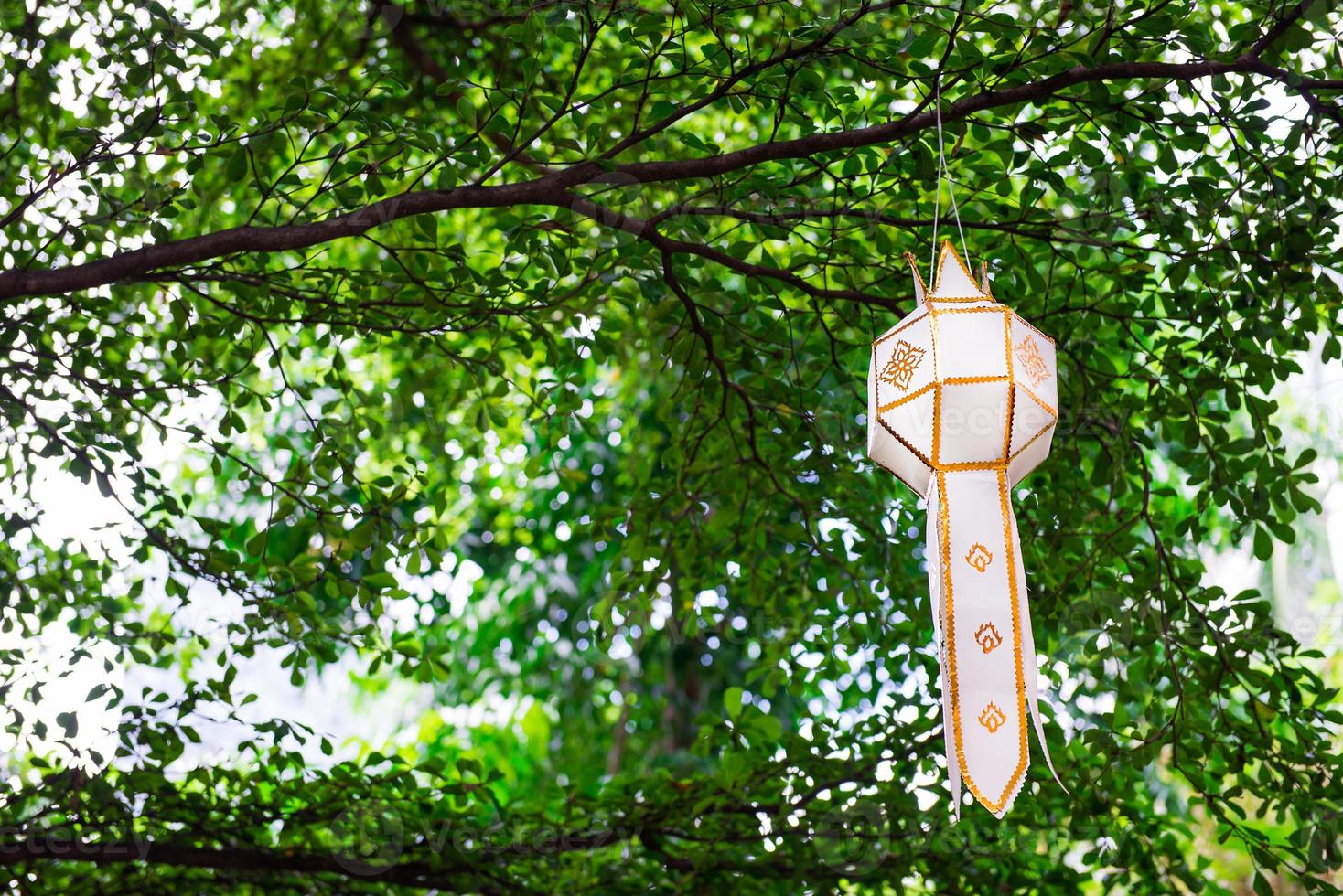 Lanna Style Lantern against green nature photo