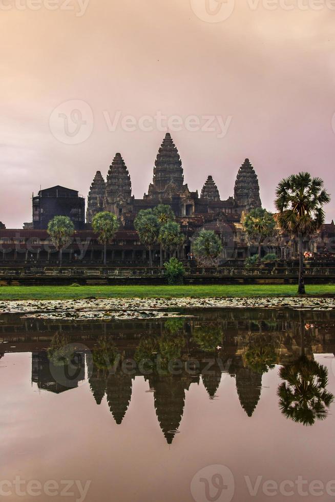 Angkor Wat is a temple complex in Cambodia and the largest religious monument in the world photo