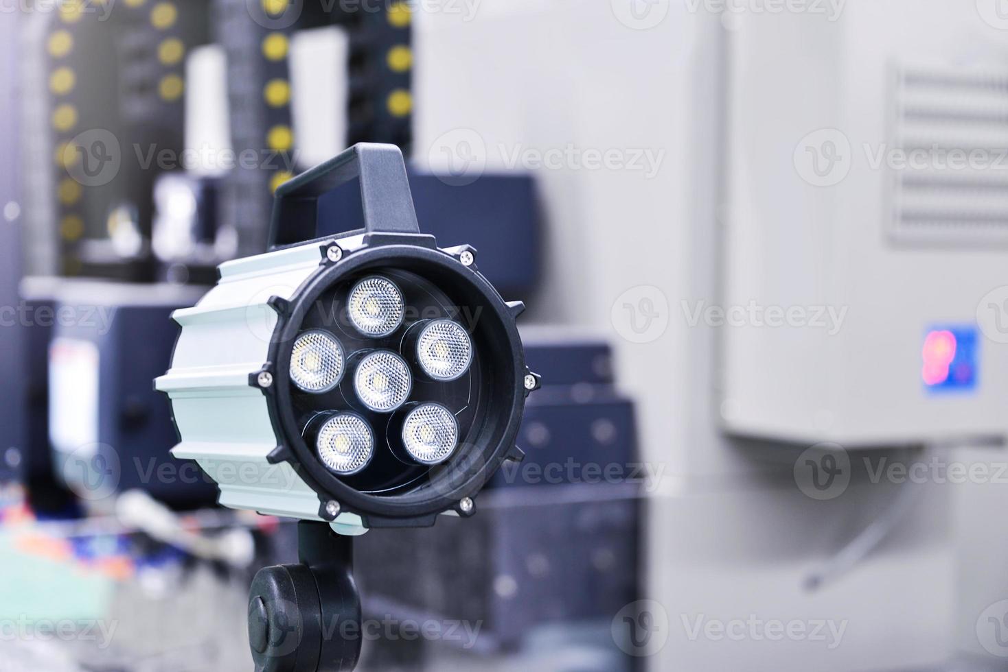 LED spotlight of machine in factory 16693761 Stock Photo at Vecteezy