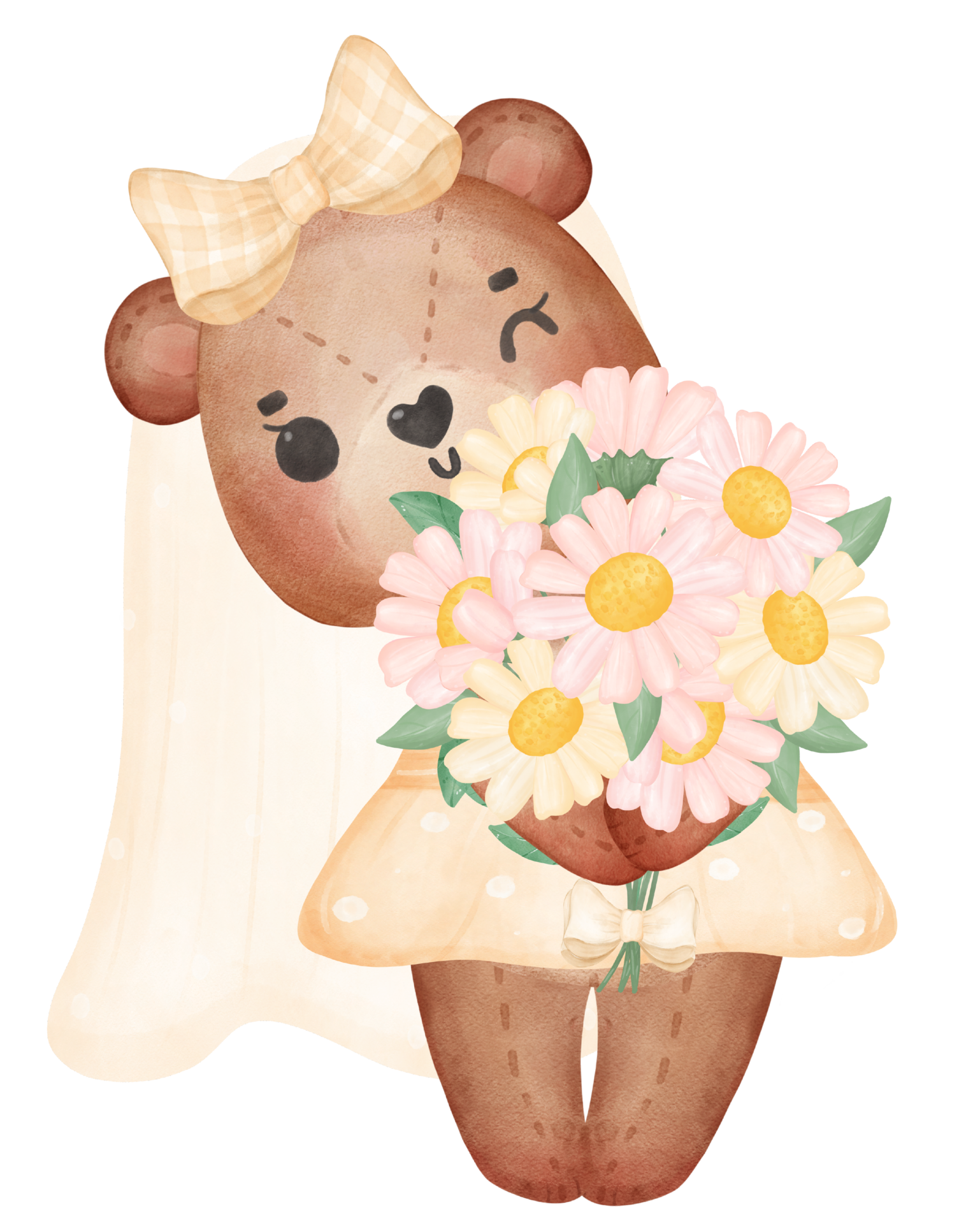 Free Cute sweet wedding bride teddy bear lady cartoon character watercolour 16693795 PNG with Transparent Background Free Cute sweet wedding bride teddy bear lady cartoon character watercolour 16693795 PNG with Transparent Background