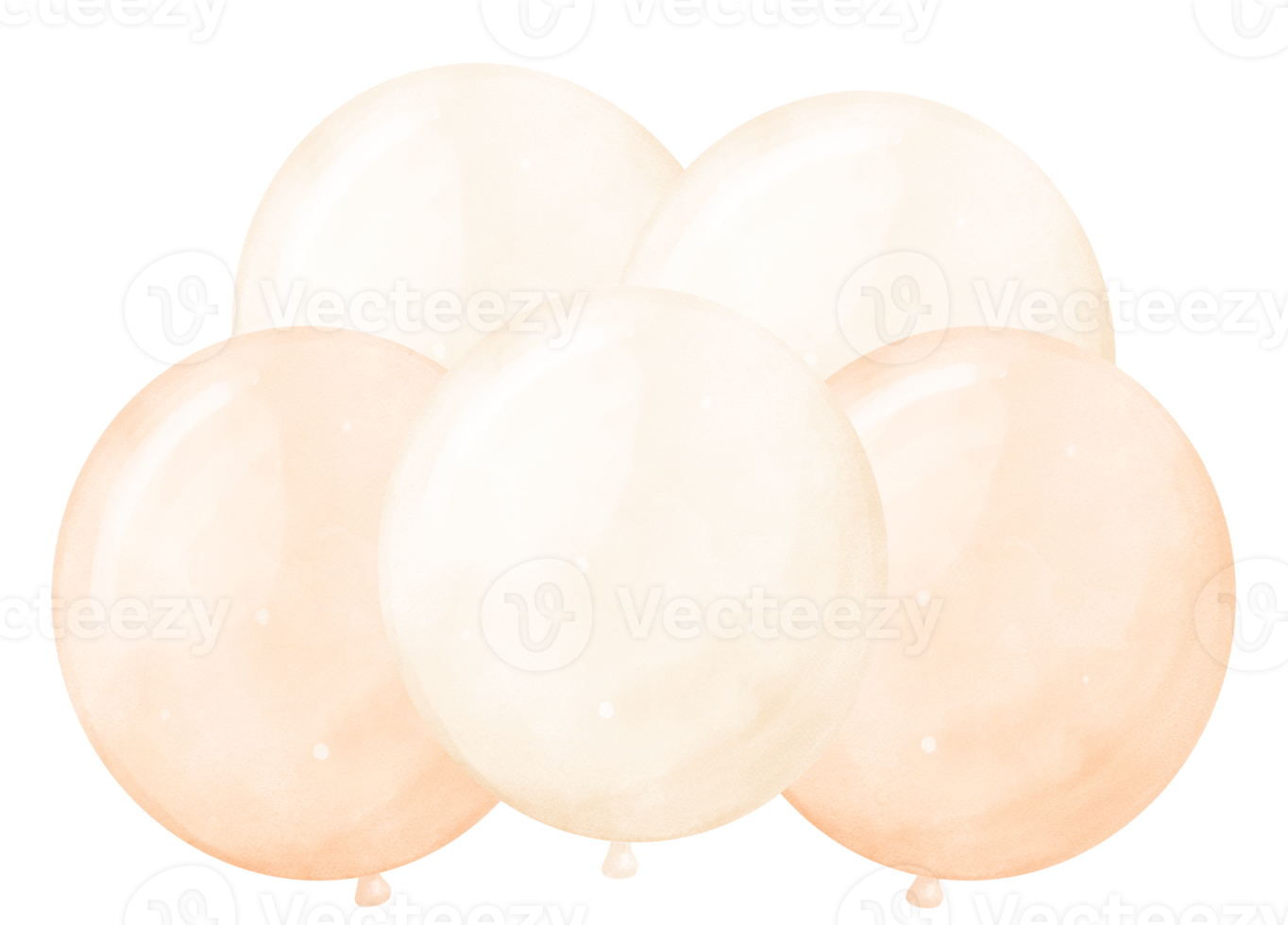 cute sweet pastel balloons bunch watercolour png