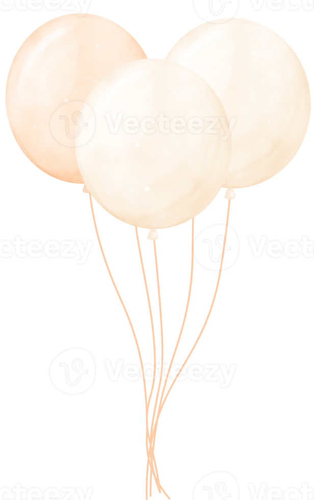 süße süße pastellballons bündel aquarell png