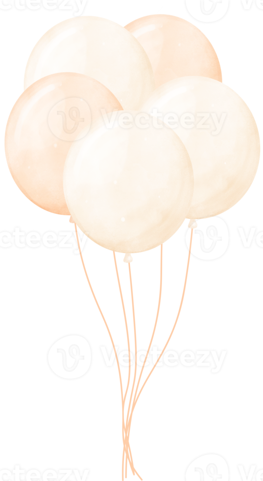 schattig zoet pastel ballonnen bundel waterverf png