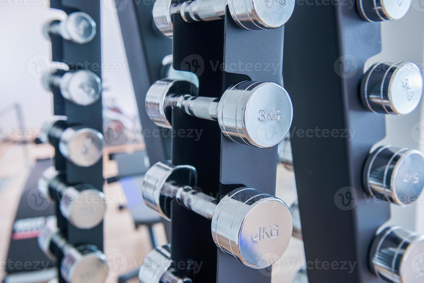 Dumbbells on the shelf photo