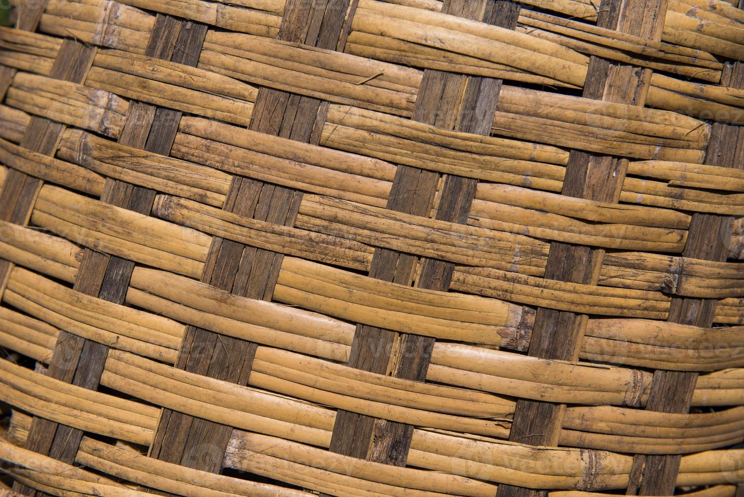 Wicker cane baskets close up 2 photo