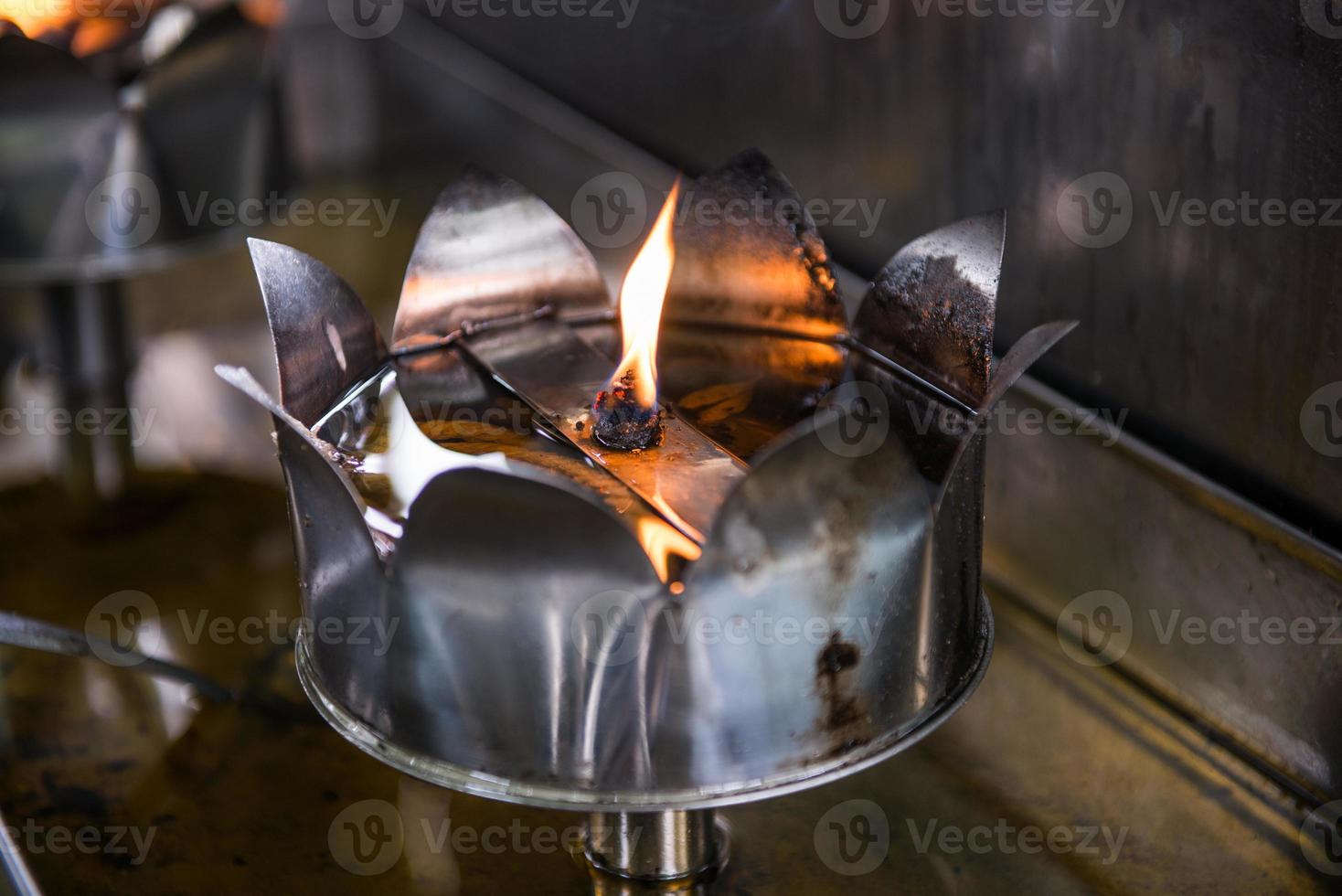 The fire of life and metallic flower 2 photo