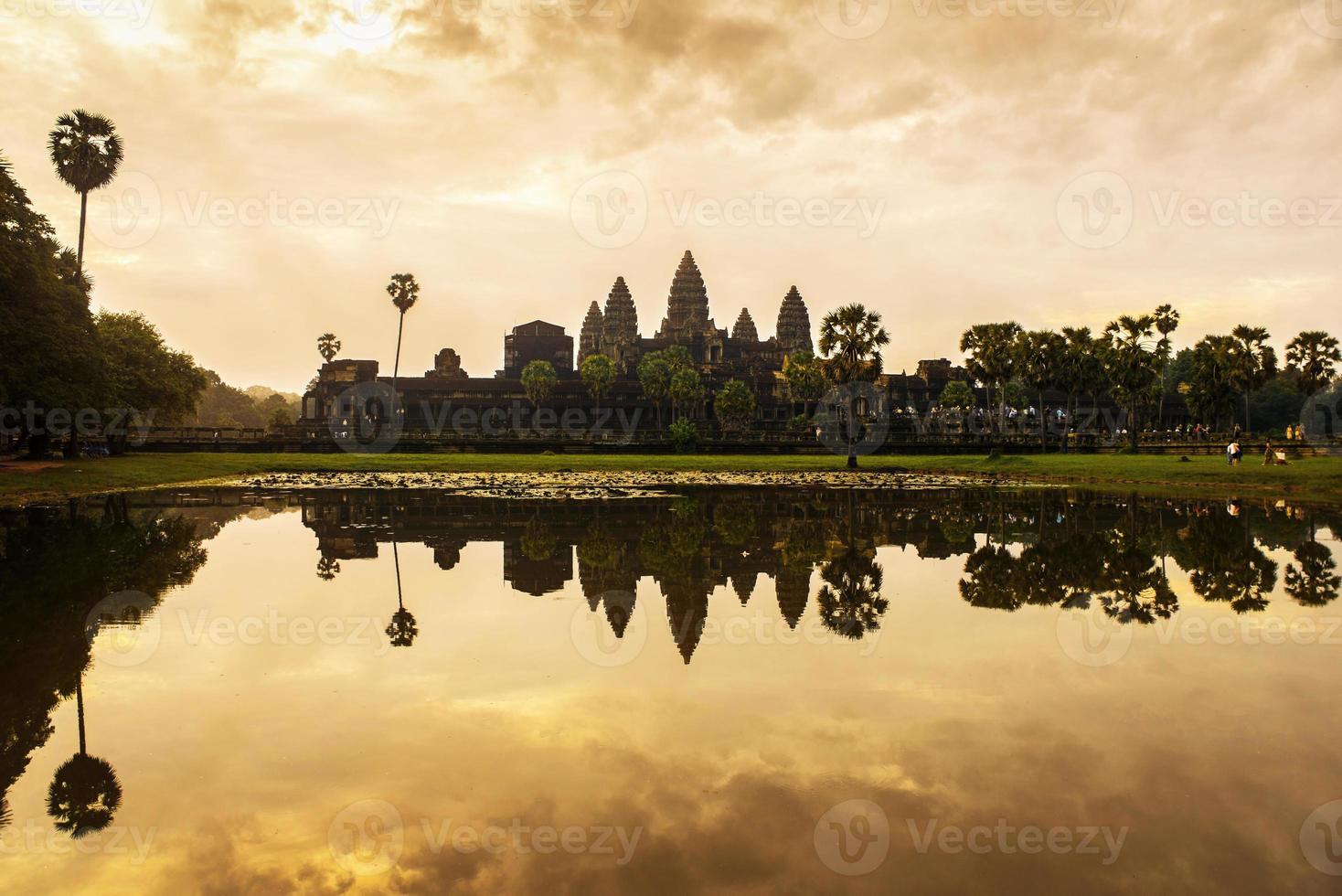Angkor Wat is a temple complex in Cambodia and the largest religious monument in the world photo