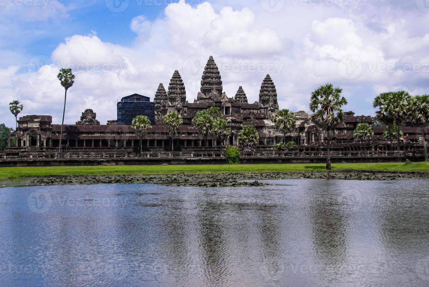 Angkor Wat is a temple complex in Cambodia and the largest religious monument in the world photo