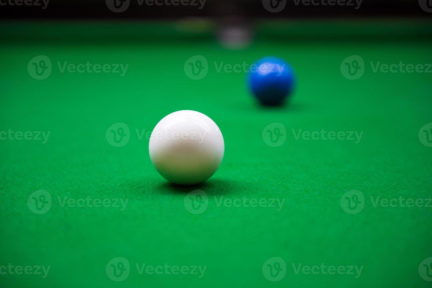 Snooker ball on the green table 1 photo