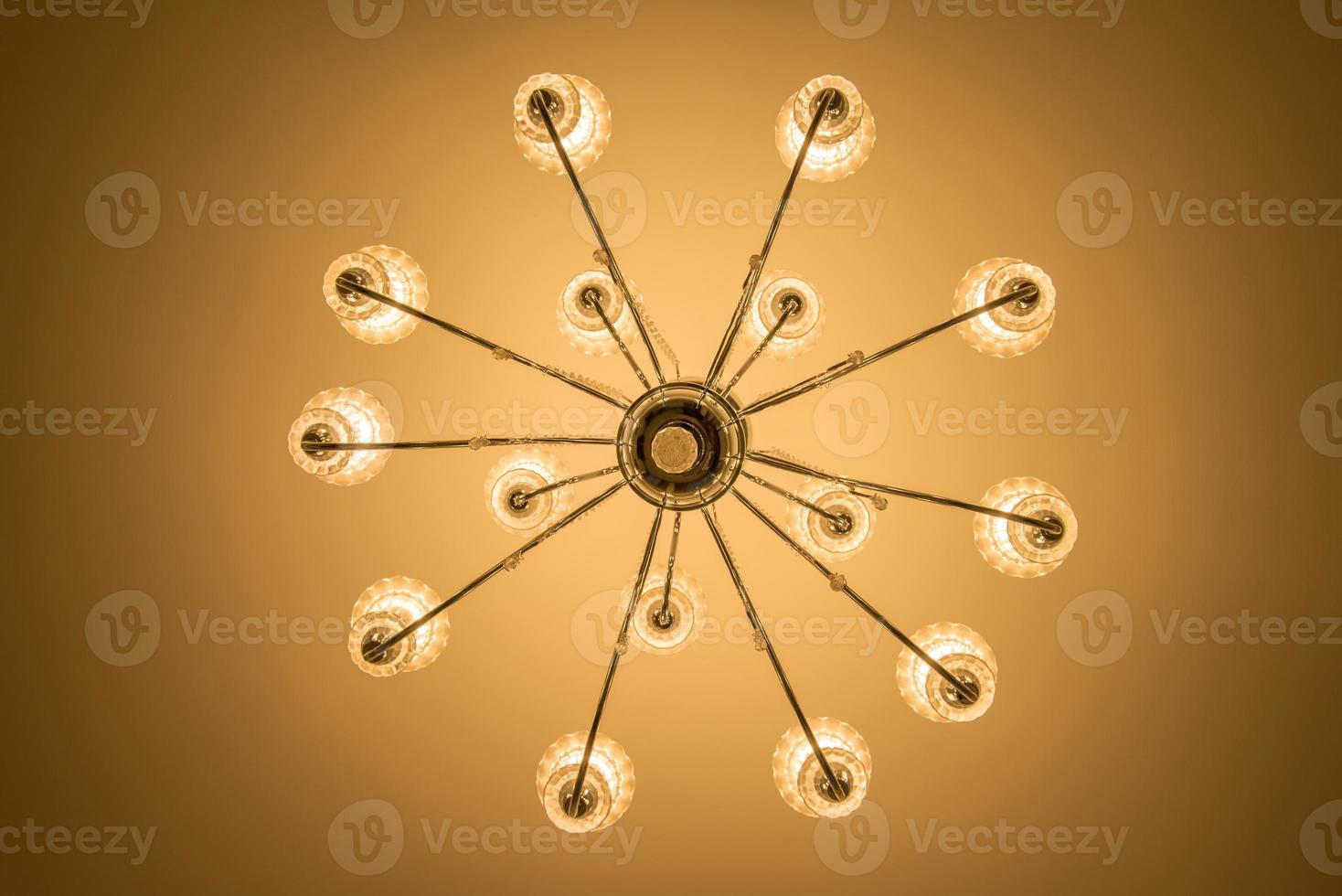 beautiful crystal chandelier in a room photo