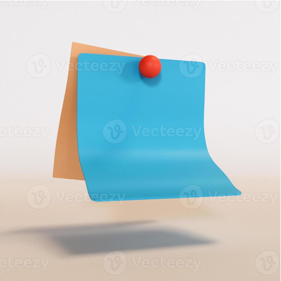 3d illustration paper cilp. 3d rendering photo
