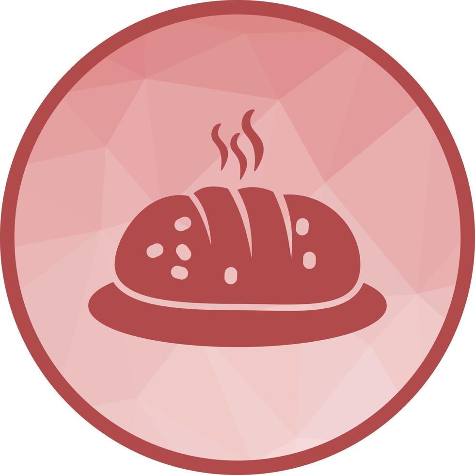 Hot Bread Low Poly Background Icon vector