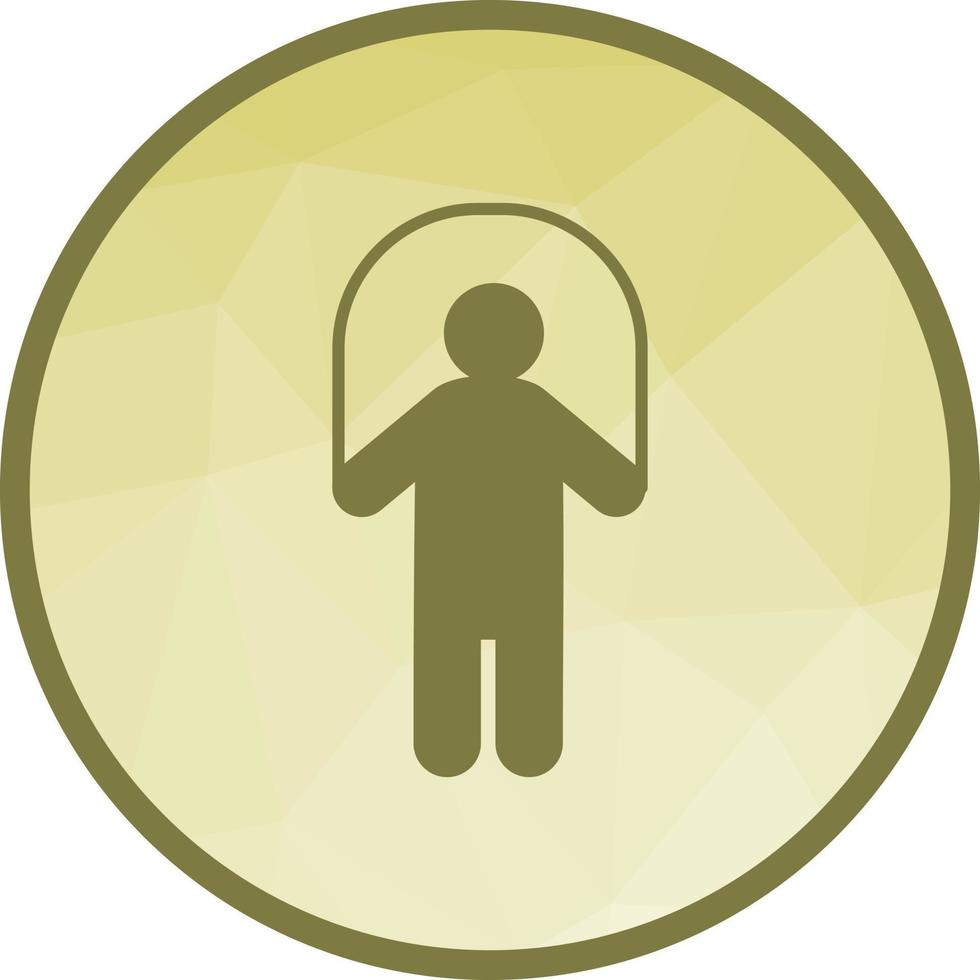 Child Skipping Low Poly Background Icon vector