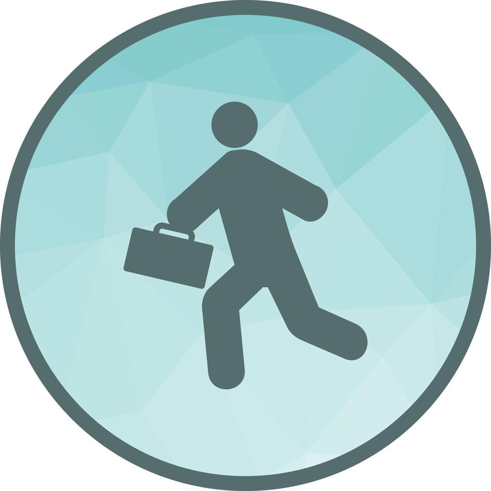 Late for Meeting Low Poly Background Icon vector