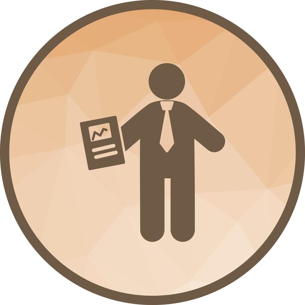 Certificate Holder Low Poly Background Icon vector