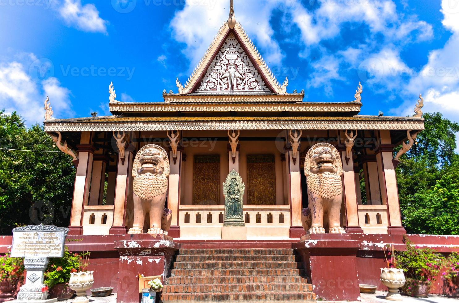 Wat Phnom is a Buddhist temple located in Phnom Penh, Cambodia. It is the tallest religious structure in the city. photo