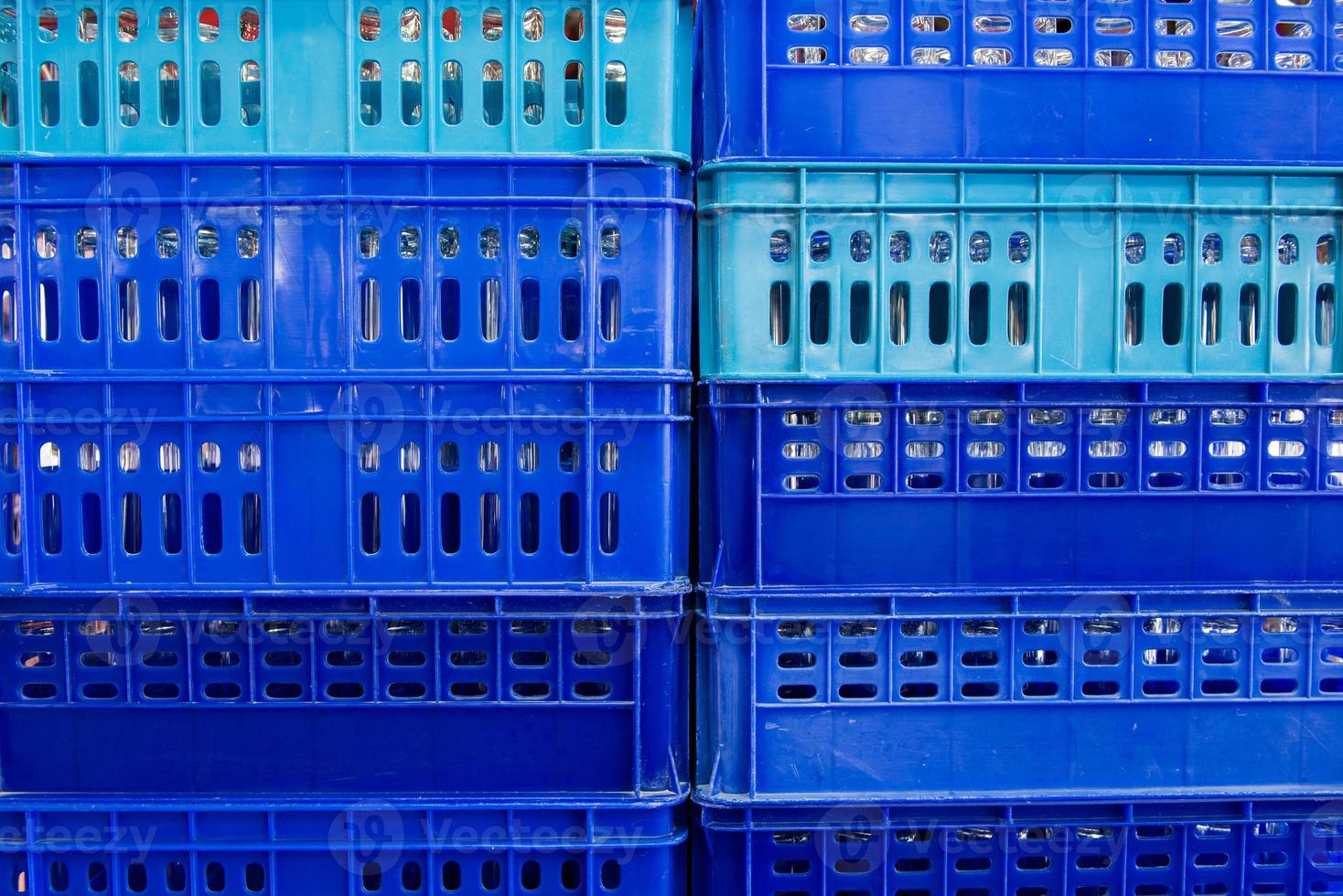Blue container of glass photo