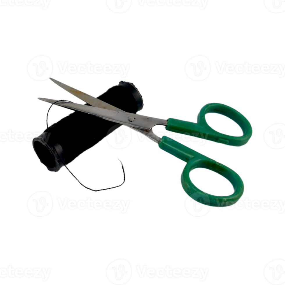 scissors and thread with transparent background png