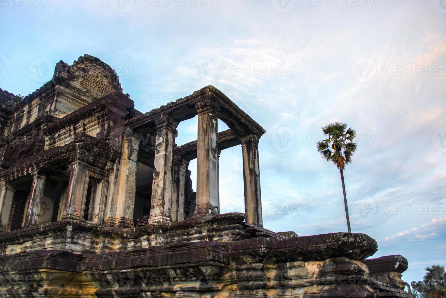 Angkor Wat is a temple complex in Cambodia and the largest religious monument in the world photo