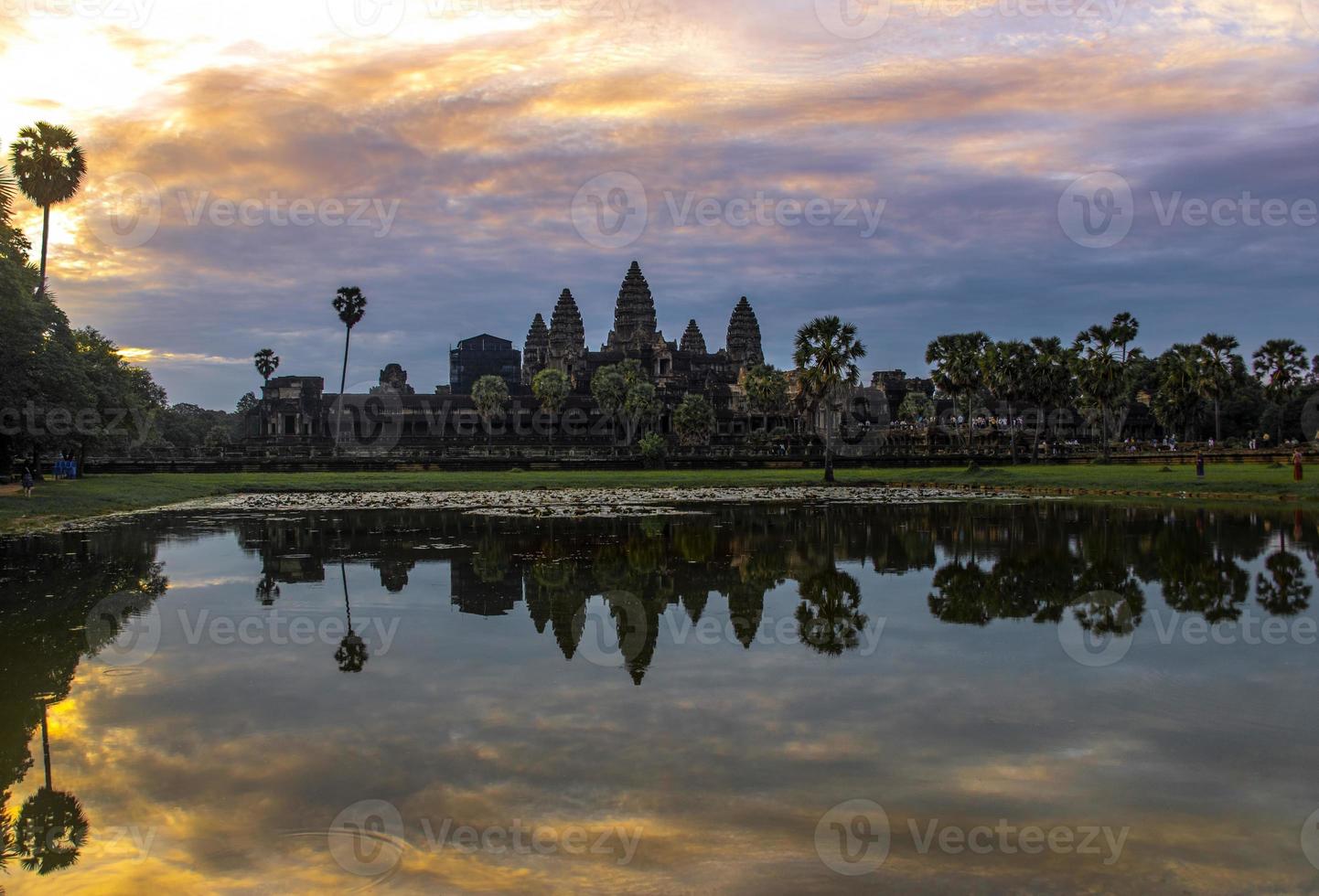 Angkor Wat is a temple complex in Cambodia and the largest religious monument in the world photo