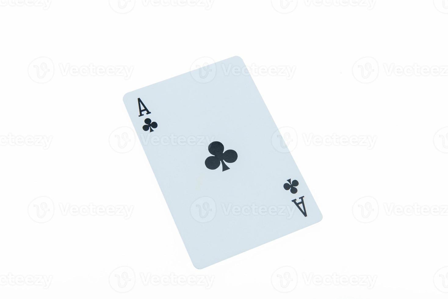 ACE-poker cards on white background photo