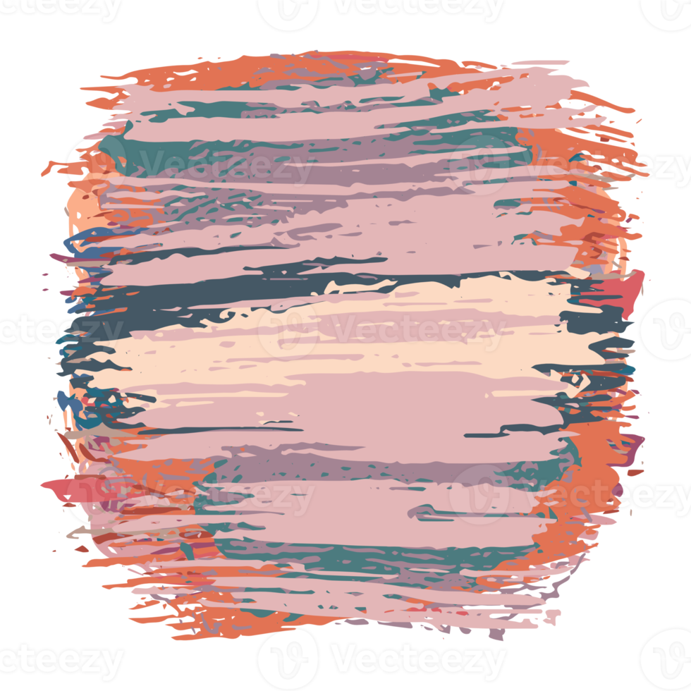 Colorful Brush Stroke shape layers for decorative, background and any design. png