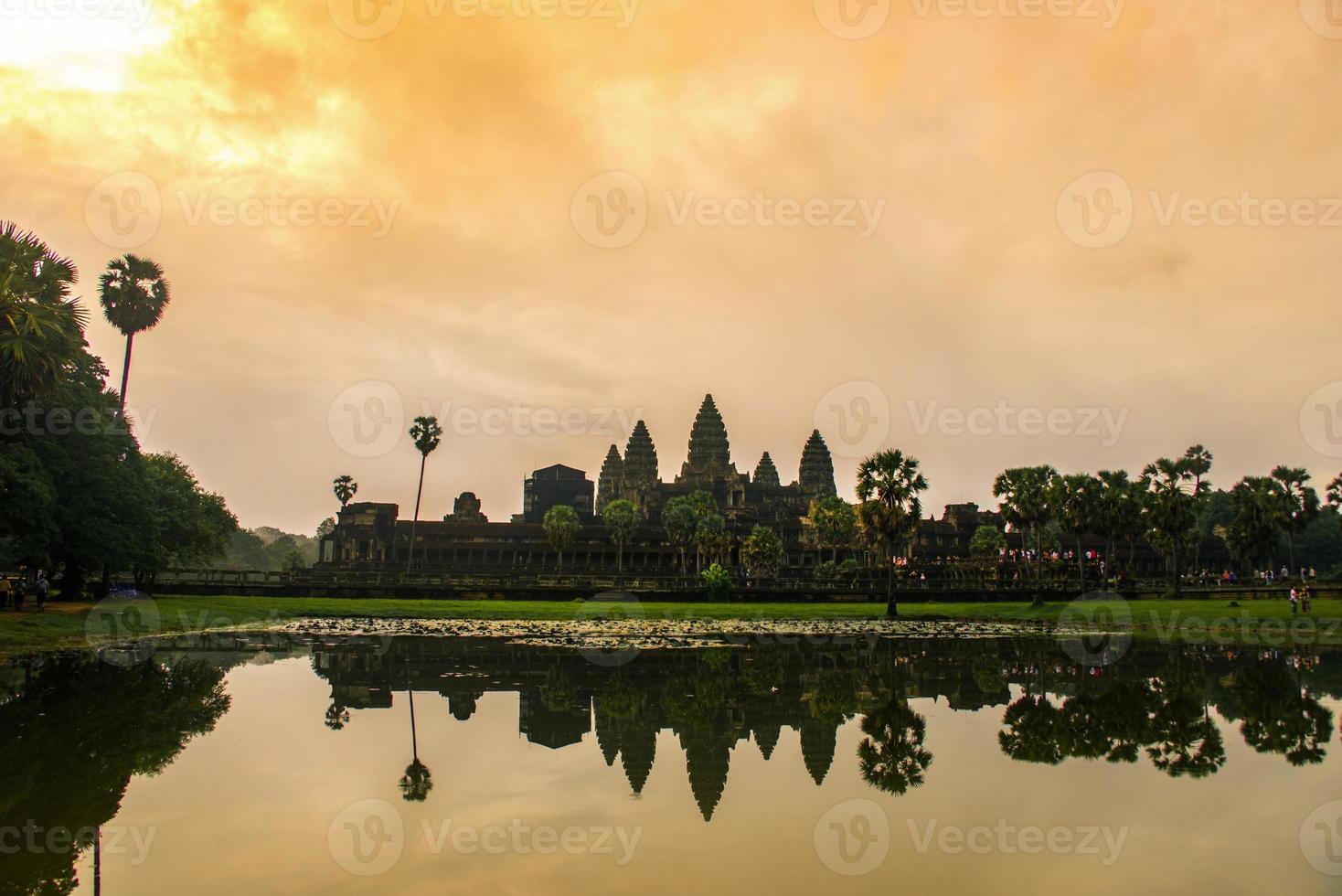 Angkor Wat is a temple complex in Cambodia and the largest religious monument in the world photo