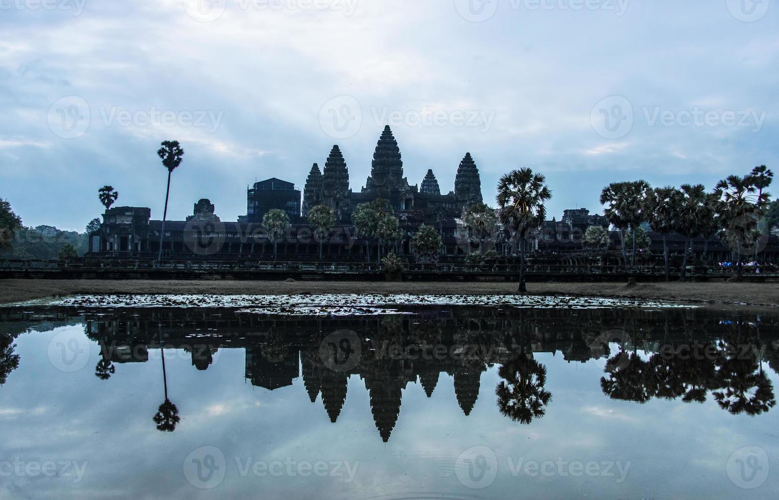 Angkor Wat is a temple complex in Cambodia and the largest religious monument in the world photo