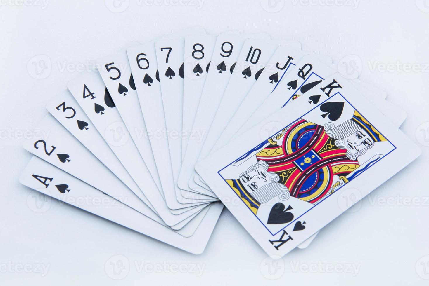 poker cards on white background photo