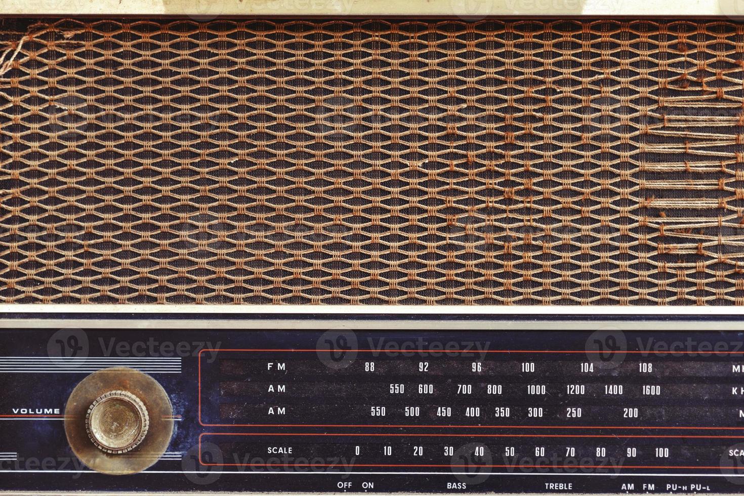 Close-up Old retro radio photo