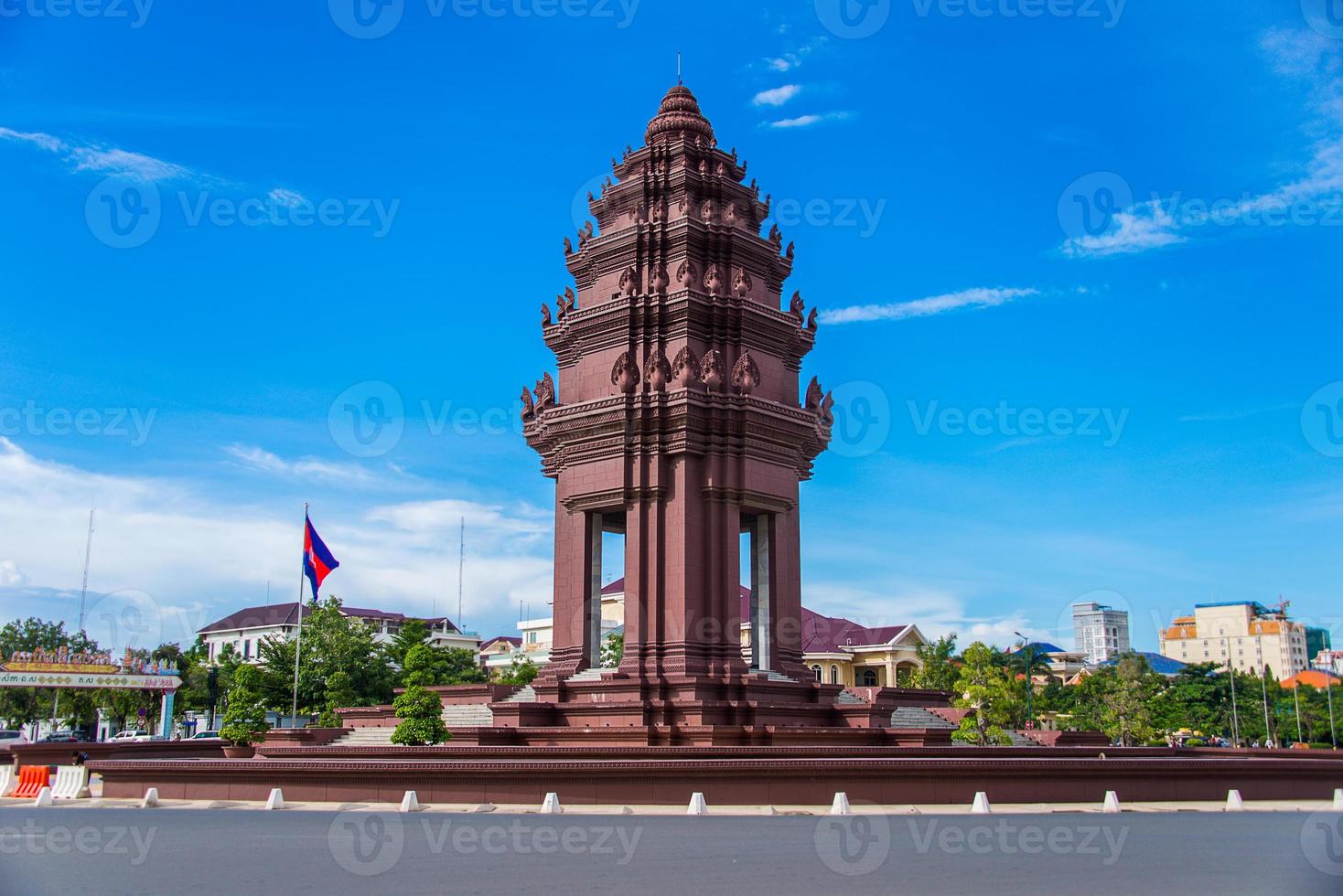 The Independence monument with  Khmer architectural style, in Phnom Penh, Cambodia capital city photo