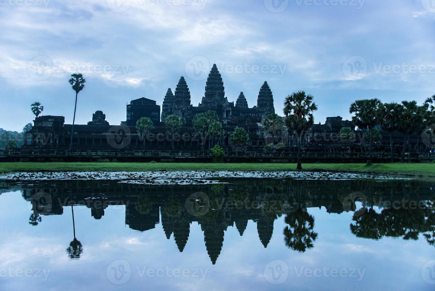Angkor Wat is a temple complex in Cambodia and the largest religious monument in the world photo