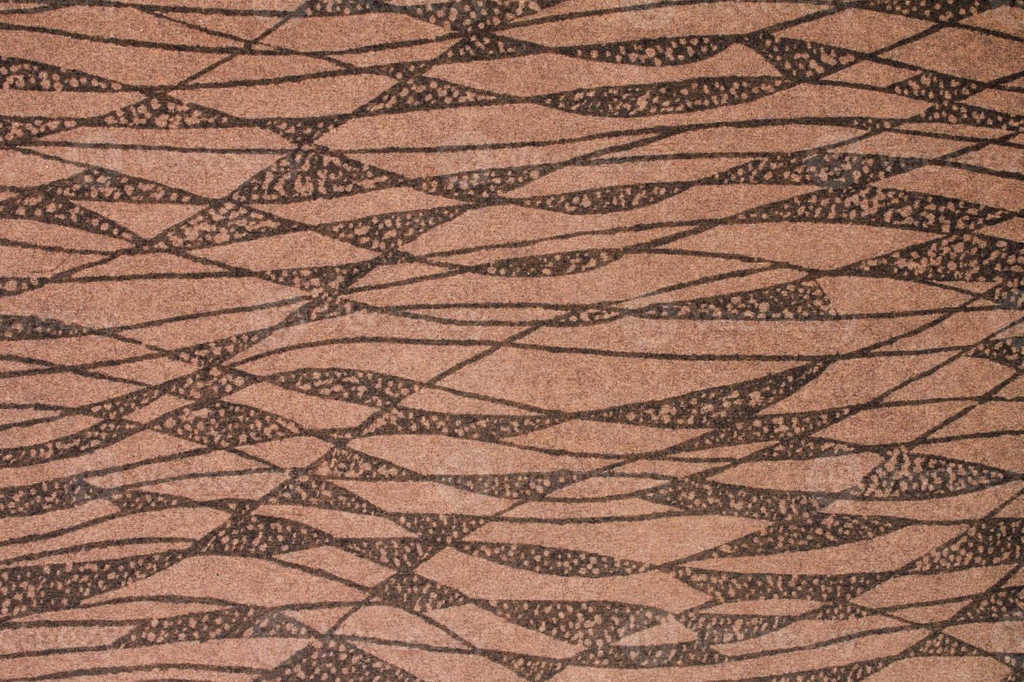 Abstract brown line ornament neurographic seamless backdrop. Psychological method changing subconscious. Relaxation for body, soul and brain. Mental health day concept. Neural connections technique photo