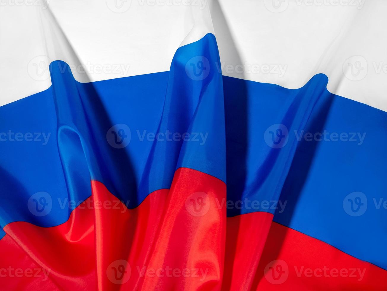 fiesta nacional el 12 de junio es el día de rusia. primer plano de la bandera rusa foto