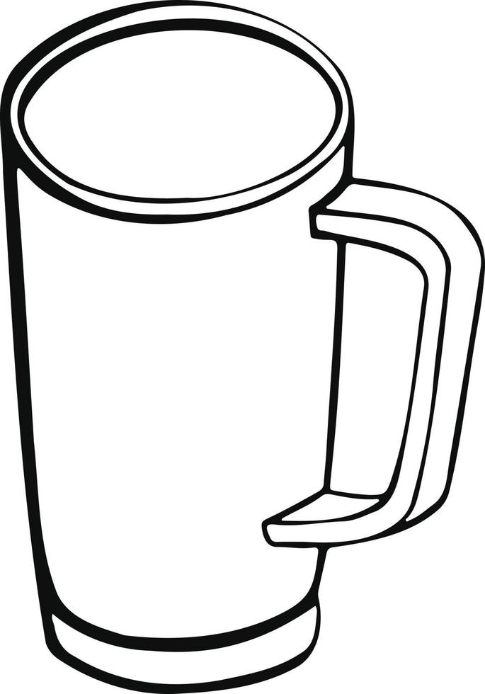 cup with tea or coffee side view. hand drawn vector 16696541