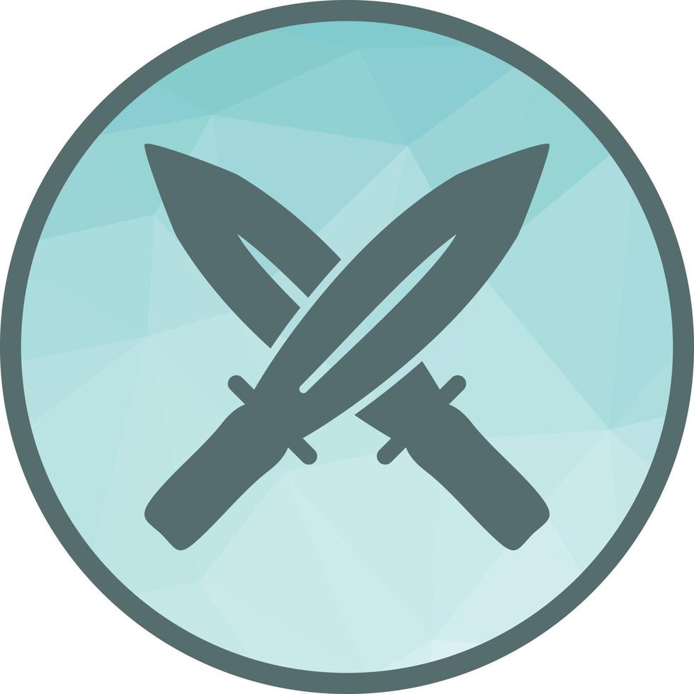 Two Swords Low Poly Background Icon vector